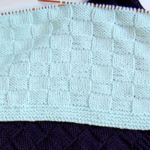 KNITTING PATTERN Beginner Baby Blanket Easy For Baby Boy Baby Girl ENGLISH image 7