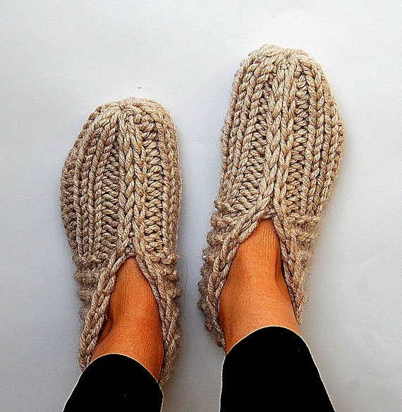 KNITTING PATTERN Slipper Socks Booties Super Easy Adult Sizes