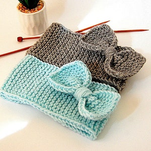 KNITTING PATTERN  Easy Bow Headband Turban Pattern Earwarmer Baby Child Teen Women