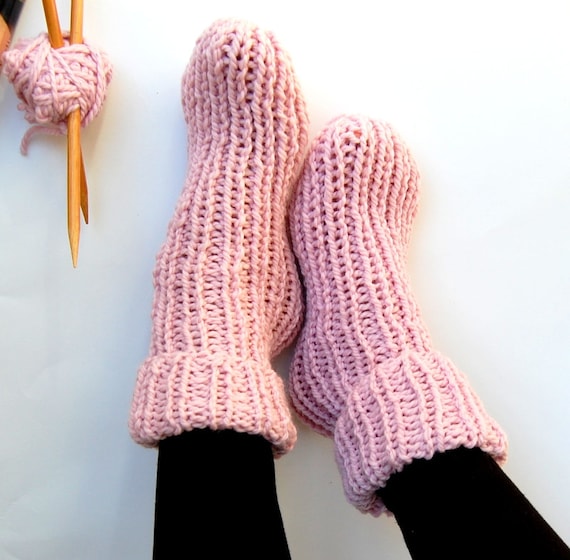 KNITTING PATTERN Slipper Socks Tube Socks Without a Heel Super Easy  Beginner -  UK