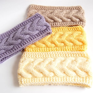 KNITTING PATTERN - Cable Knit Headband Pattern ENGLISH