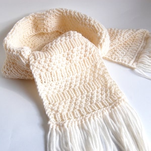 KNITTING PATTERN Easy Beginner Scarf Adult for Woman Men ENGLISH