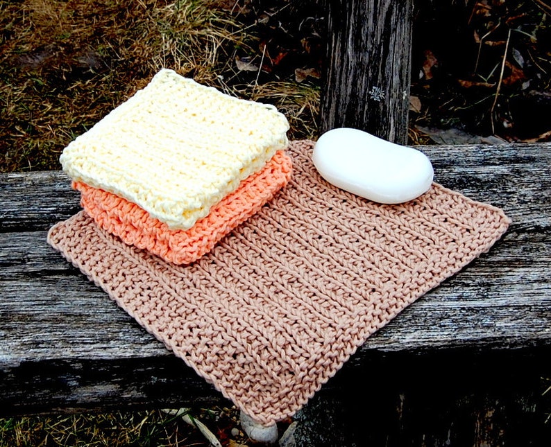 KNITTING PATTERN dishcloth washcloth easy knitting pattern