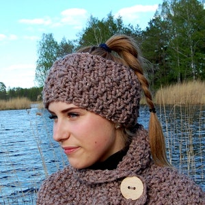 KNITTING PATTERN  Easy Headband Pattern / Earwarmer Pattern ENGLISH