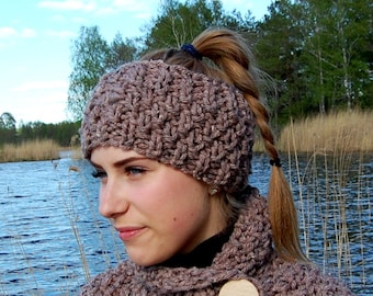KNITTING PATTERN  Easy Headband Pattern / Earwarmer Pattern