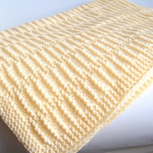 KNITTING PATTERN  Baby Blanket Easy Baby Boy Baby Girl Newborn ENGLISH