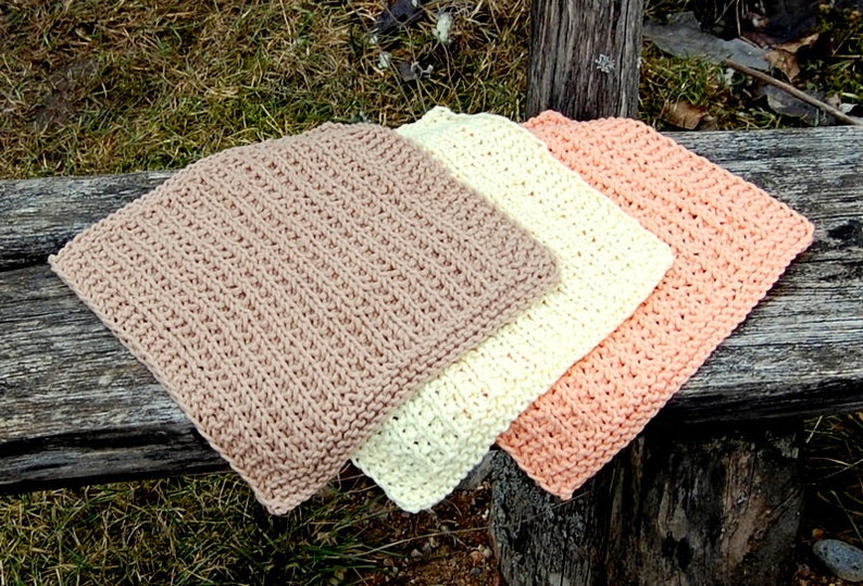 KNITTING PATTERN dishcloth washcloth easy knitting pattern