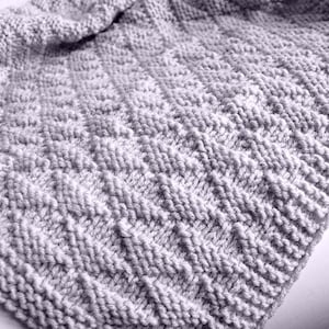 KNITTING PATTERN  Baby Blanket Easy Baby Boy  Girl Beginner (2022-6)