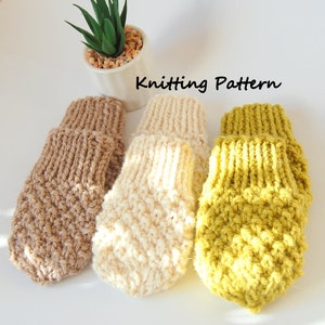 KNITTING PATTERN Easy Thumbless Baby Mittens for Baby Boy / Baby Girl Pattern, Newborn image 7