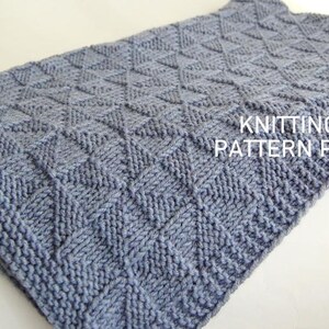 KNITTING PATTERN  Baby Blanket Easy Baby Boy Baby  Girl Beginner Pattern (2022-3)
