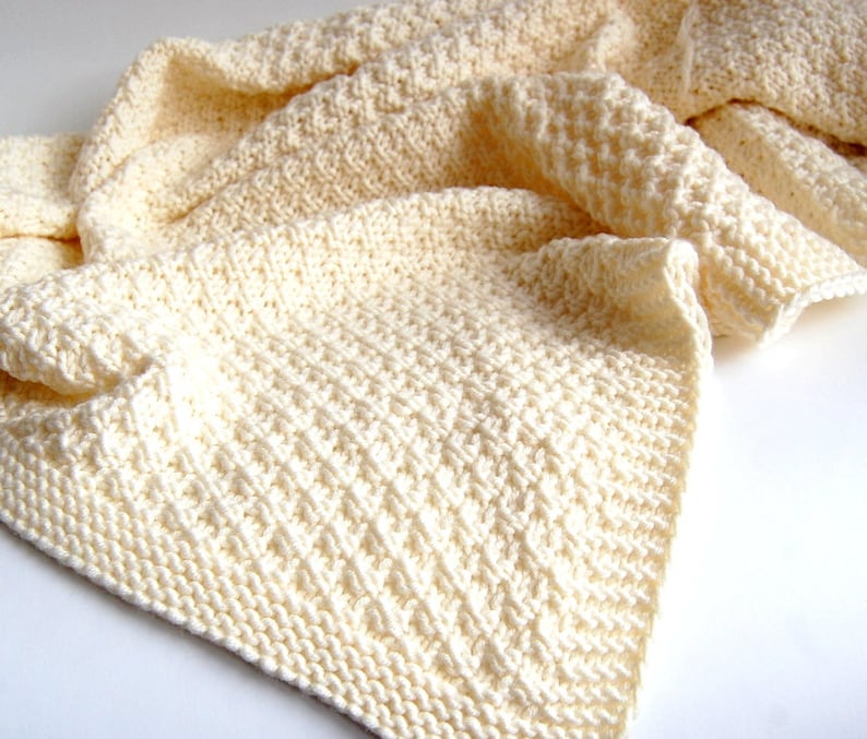 KNITTING PATTERN Baby Blanket Easy Beginner Baby Boy Baby Girl ENGLISH image 4