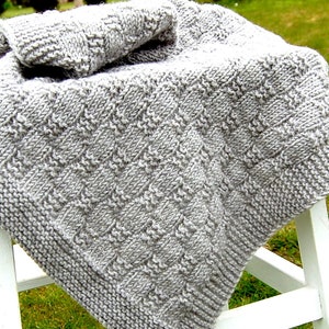 KNITTING PATTERN Easy Baby Blanket ENGLISH