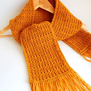 KNITTING PATTERN Easy Beginner Scarf Adult for Woman Men