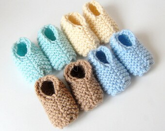 KNITTING PATTERN  Easy Baby Booties  for Baby Boy / Baby Girl , Newborn