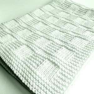 KNITTING PATTERN Easy Beginner Baby Blanket For Baby Boy Baby Girl (2024-1)