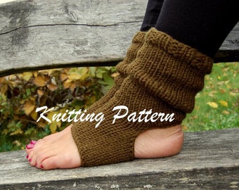 KNITTING PATTERN :  Yoga Socks Knitting Pattern Flip Flop Socks Legwarmers ENGLISH