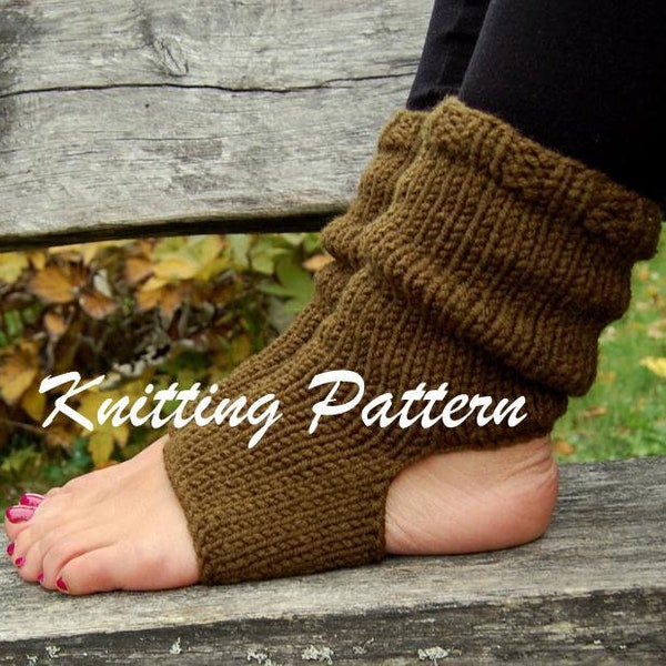 KNITTING PATTERN :  Yoga Socks Knitting Pattern Flip Flop Socks Legwarmers ENGLISH