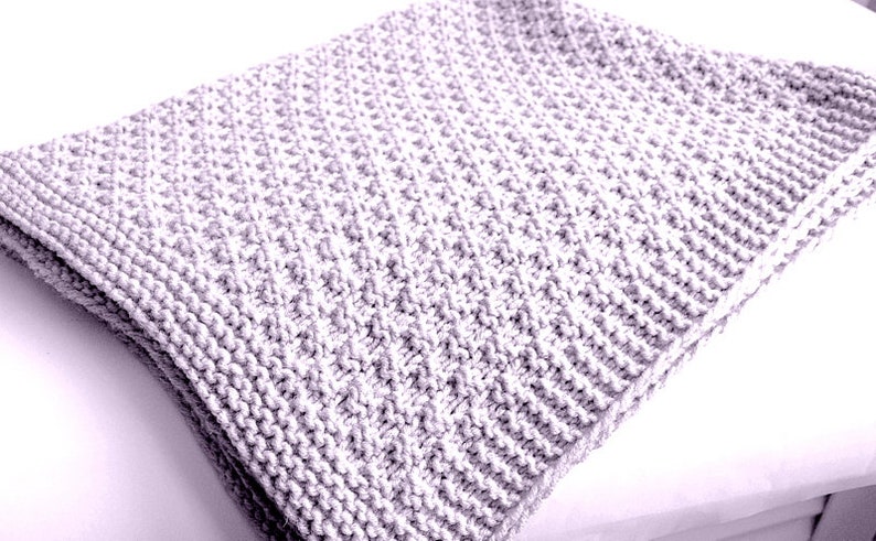 KNITTING PATTERN Baby Blanket Easy Beginner Baby Boy Baby Girl ENGLISH image 8