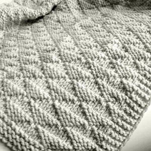 KNITTING PATTERN  Baby Blanket Easy Baby Boy  Girl Beginner (2022-6)
