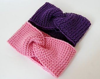 KNITTING PATTERN  Easy Twist Headband Turban Pattern Earwarmer Women