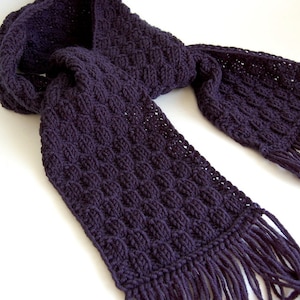 KNITTING PATTERN Easy Beginner Scarf Adult for Woman Men