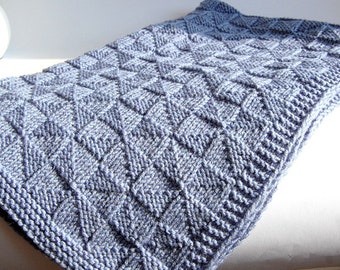 KNITTING PATTERN  Baby Blanket Easy Baby Boy Baby Girl ENGLISH