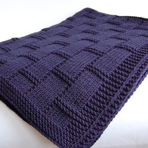 KNITTING PATTERN Easy Baby Blanket For Baby Boy Baby Girl (2023-1)