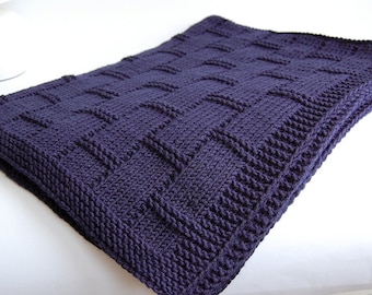 KNITTING PATTERN Easy Baby Blanket For Baby Boy Baby Girl ENGLISH