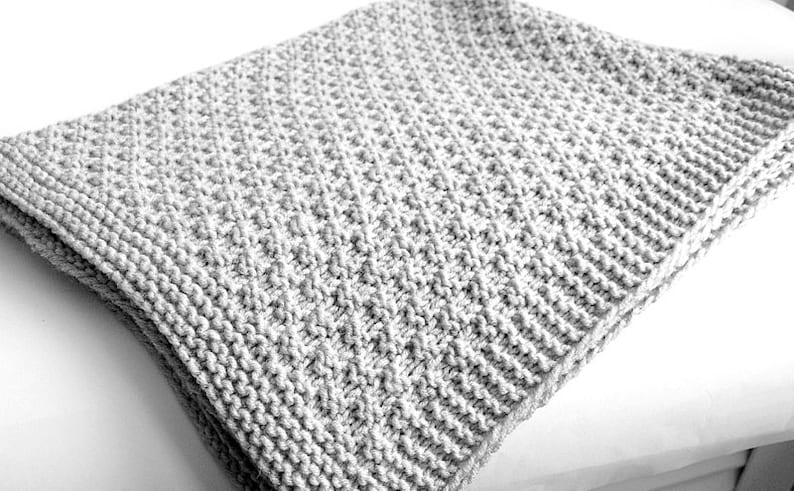 KNITTING PATTERN Baby Blanket Easy Beginner Baby Boy Baby Girl ENGLISH image 7