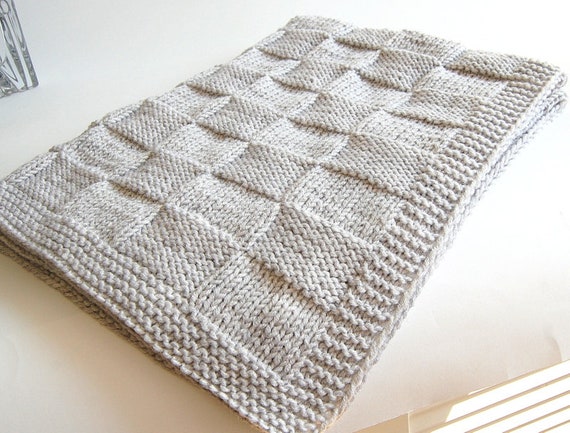 KNITTING PATTERN Easy Baby Blanket for Baby Boy Baby Girl Newborn