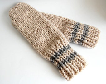 KNITTING PATTERN   Easy Tube Slipper Socks  Without a Heel Unisex  Beginner