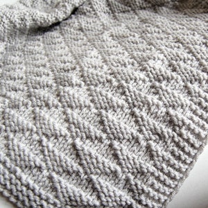 KNITTING PATTERN  Baby Blanket Easy Baby Boy  Girl Beginner (2022-6)