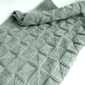 KNITTING PATTERN Easy Baby Blanket For Baby Boy Girl Beginner (2023-12)