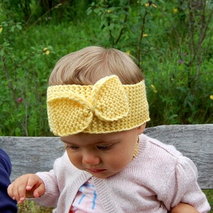 KNITTING PATTERN  Easy Bow Headband Turban Pattern Earwarmer Baby Child Teen Women