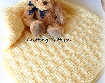 KNITTING PATTERN Easy Baby Blanket ENGLISH