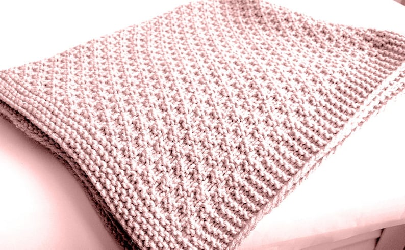 KNITTING PATTERN Baby Blanket Easy Beginner Baby Boy Baby Girl ENGLISH image 3