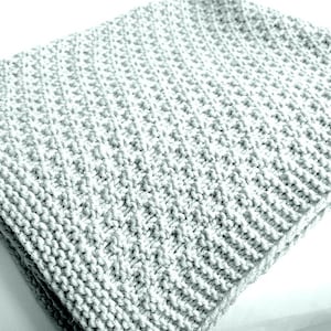 KNITTING PATTERN Baby Blanket Easy Beginner Baby Boy Baby Girl (2023-8)