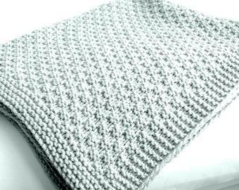KNITTING PATTERN Baby Blanket Easy Beginner Baby Boy Baby Girl (2023-8)