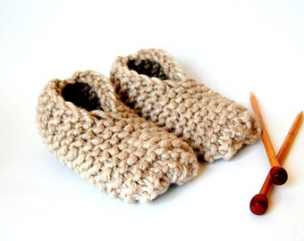 KNITTING PATTERN Easy Slipper Socks Booties  Adult Sizes Unisex