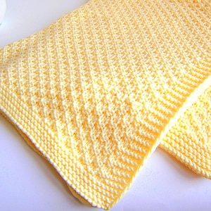 KNITTING PATTERN Baby Blanket Easy Beginner Baby Boy Baby Girl (2023-8)
