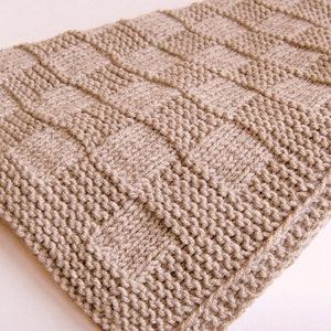 KNITTING PATTERN Easy Beginner Baby Blanket For Baby Boy Baby Girl ENGLISH