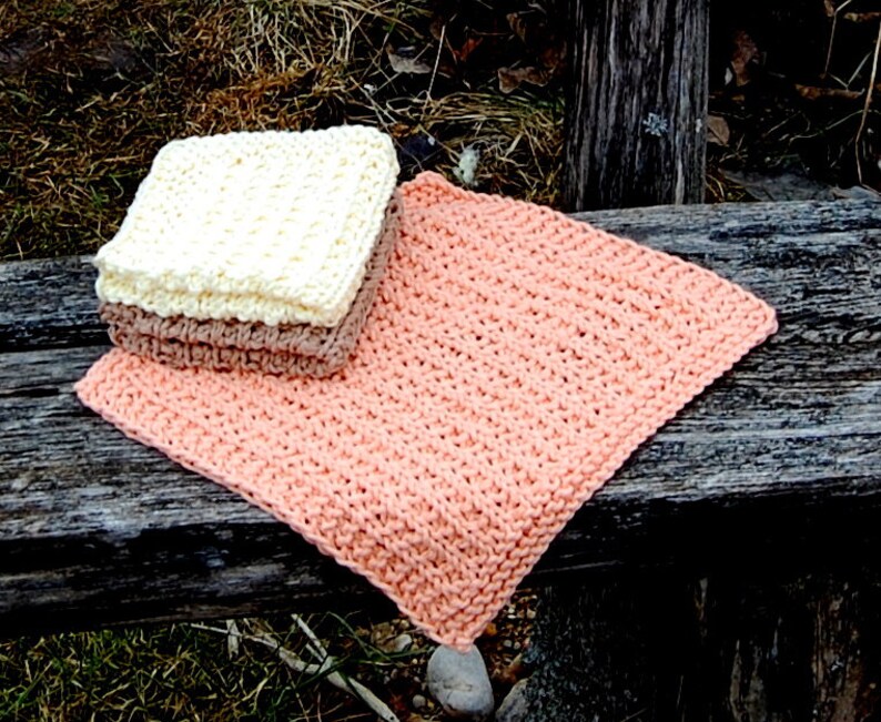 KNITTING PATTERN dishcloth washcloth easy knitting pattern