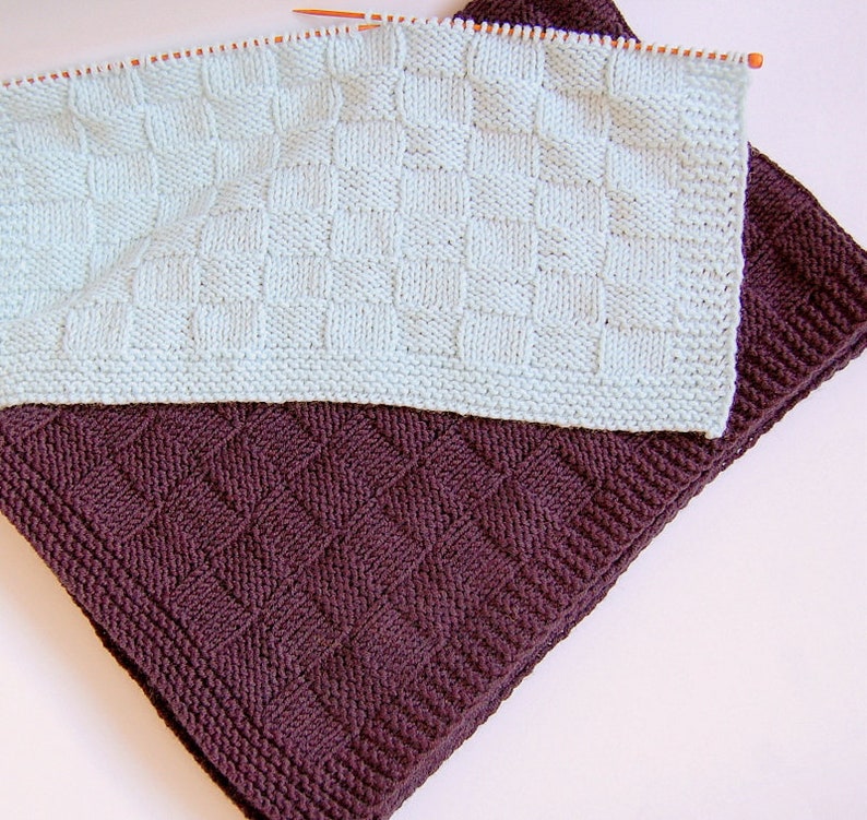 KNITTING PATTERN Beginner Baby Blanket Easy For Baby Boy Baby Girl ENGLISH image 5