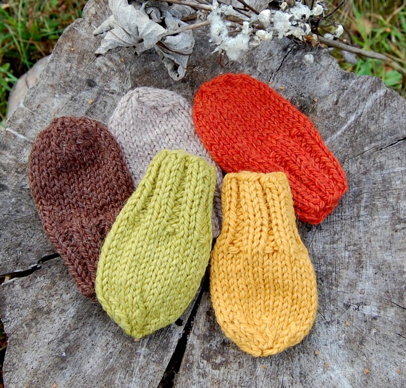 KNITTING PATTERN Easy Mittens Pattern Thumbless Newborn Baby Infant ...
