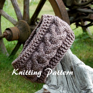 KNITTING PATTERN - Cable Knit Headband Pattern ENGLISH