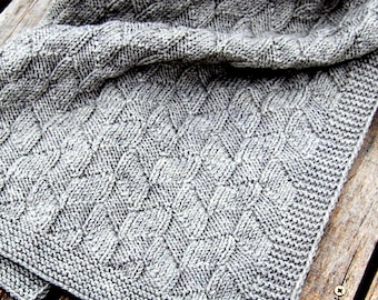 KNITTING PATTERN Easy Baby Blanket Baby Boy Girl Beginner Pattern