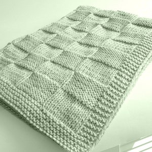 KNITTING PATTERN Easy Baby Blanket For Baby Boy Baby Girl Newborn (2023-10)