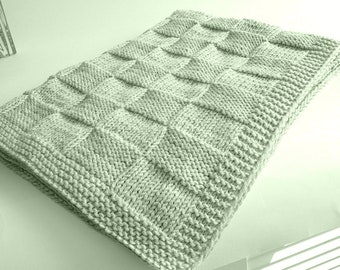 KNITTING PATTERN Easy Baby Blanket For Baby Boy Baby Girl Newborn (2023-10)