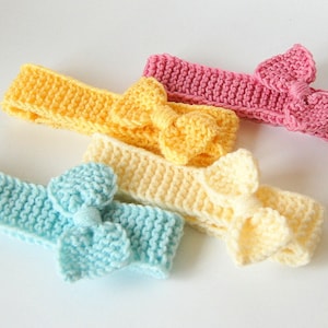 KNITTING PATTERN  Easy Bow Headband Head Hair Accessories Pattern  Baby Child Teen Women