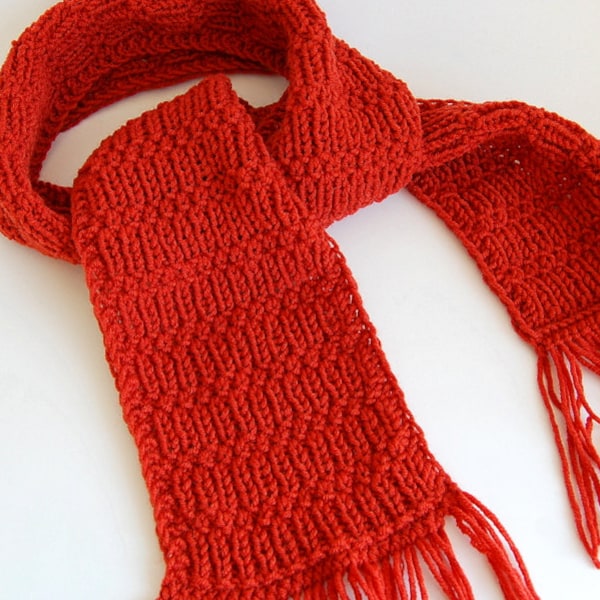 KNITTING PATTERN Easy Beginner Scarf Adult for Woman Men ENGLISH